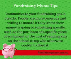 Communicate your fundraising goals clearly