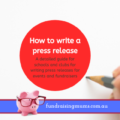 How to write a press release | School Events | Fundraising Mums