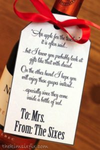 Our child is the reason you drink teacher gift idea