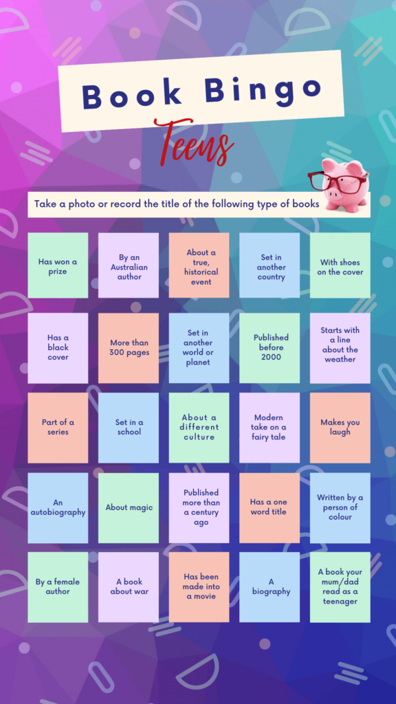 Book Bingo for Teens | Fundraising Mums